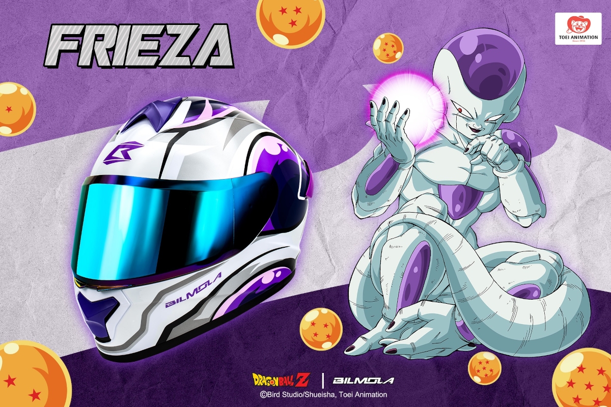 El casco de moto de Freezer creado por Bilmola