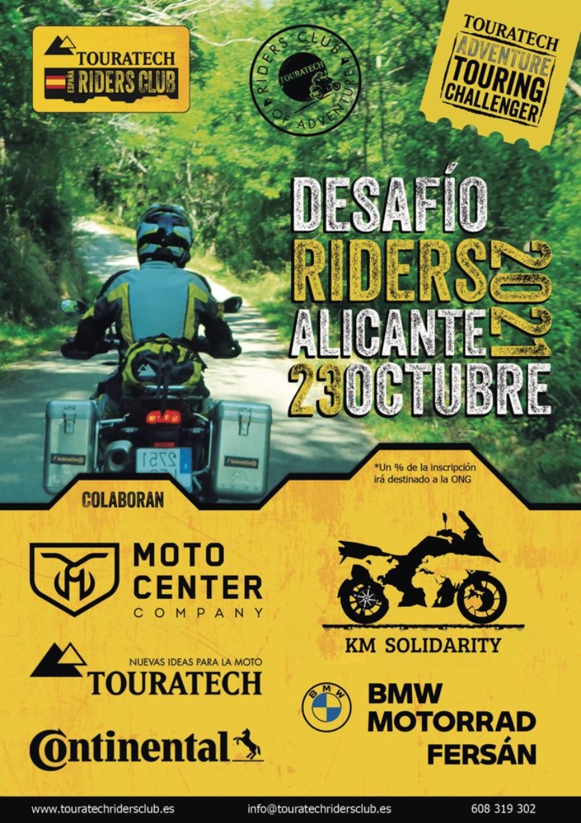 Cartel del Desafío Riders Alicante 2021, una ruta muy exigente