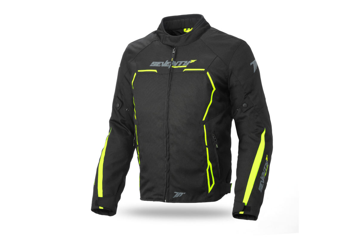 Chaqueta para moto de hombre de Seventy Degrees modelo SD-JR65 Flúor