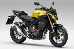 La nueva Honda CB500F 2022 en acabado Amarillo Perla Dusk