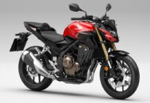 La nueva Honda CB500F 2022 en acabado Rojo Grand Prix