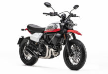 Nueva Ducati Scrambler Urban Motard en el acabado Star White Silk/Rojo Ducati GP 19