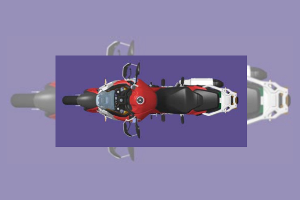 La nueva Benelli TRK 650 vista desde arriba