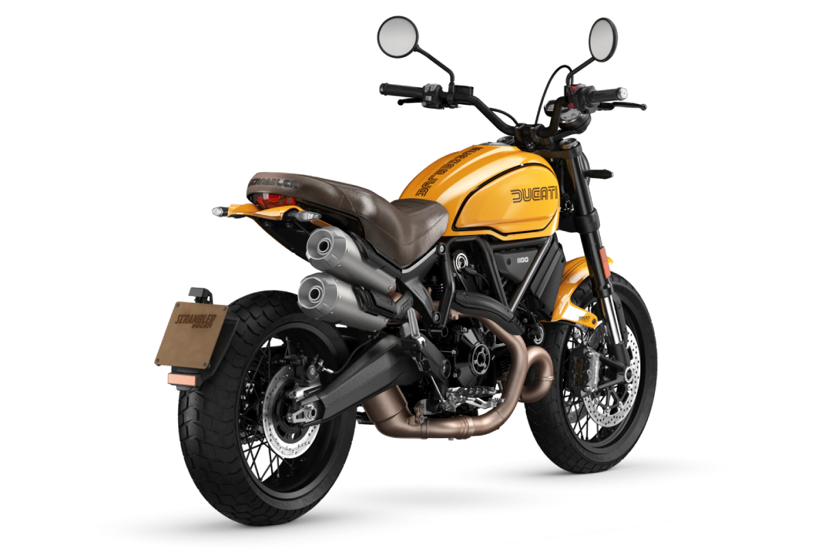 Vista trasera de la nueva Ducati Scrambler 1100 Tribute PRO