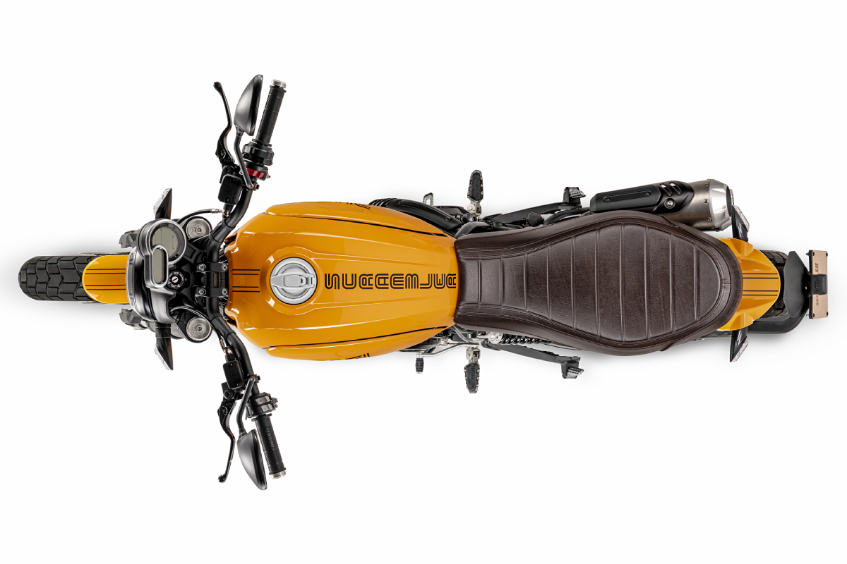 Vista aérea de la nueva Ducati Scrambler 1100 Tribute PRO