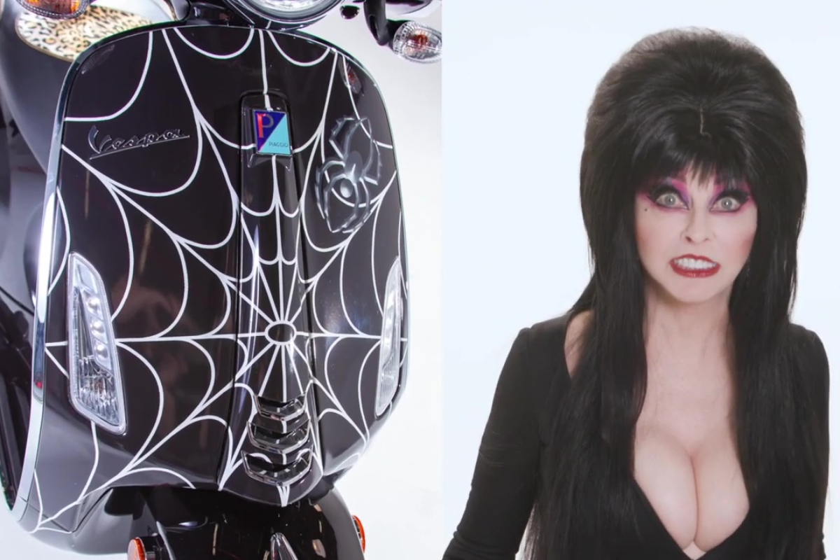 La cara de susto de Elvira al ver el precio de su Vespa personalizada