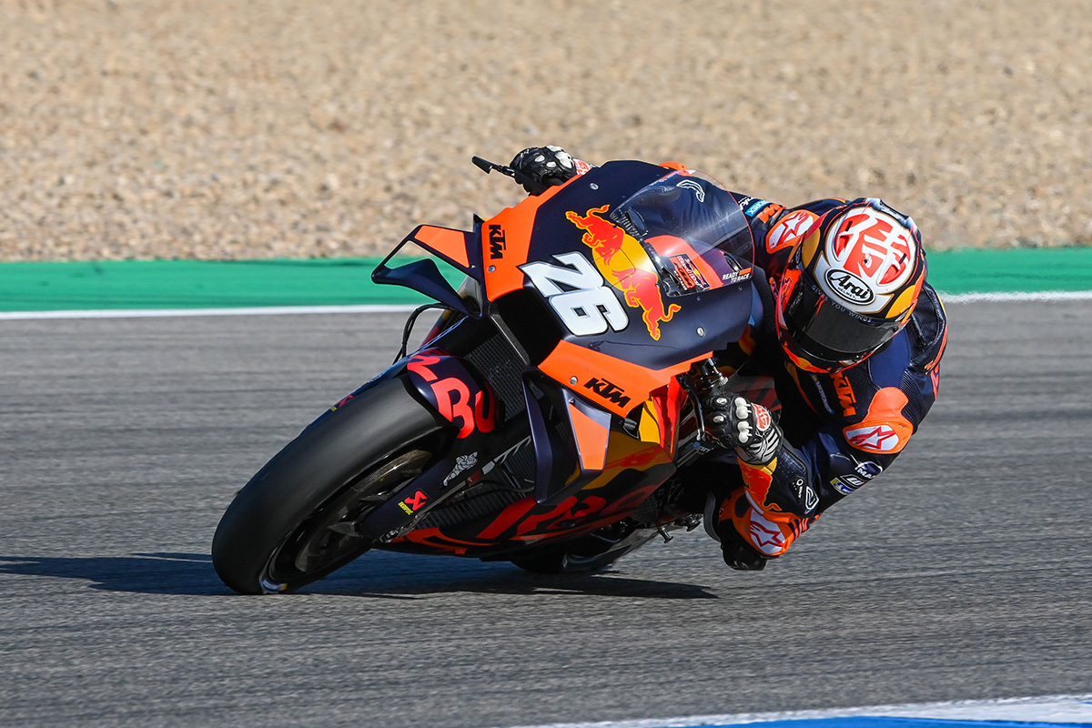 Dani Pedrosa saltó al circuito de Jerez a probar la nueva KTM de MotoGP 2022