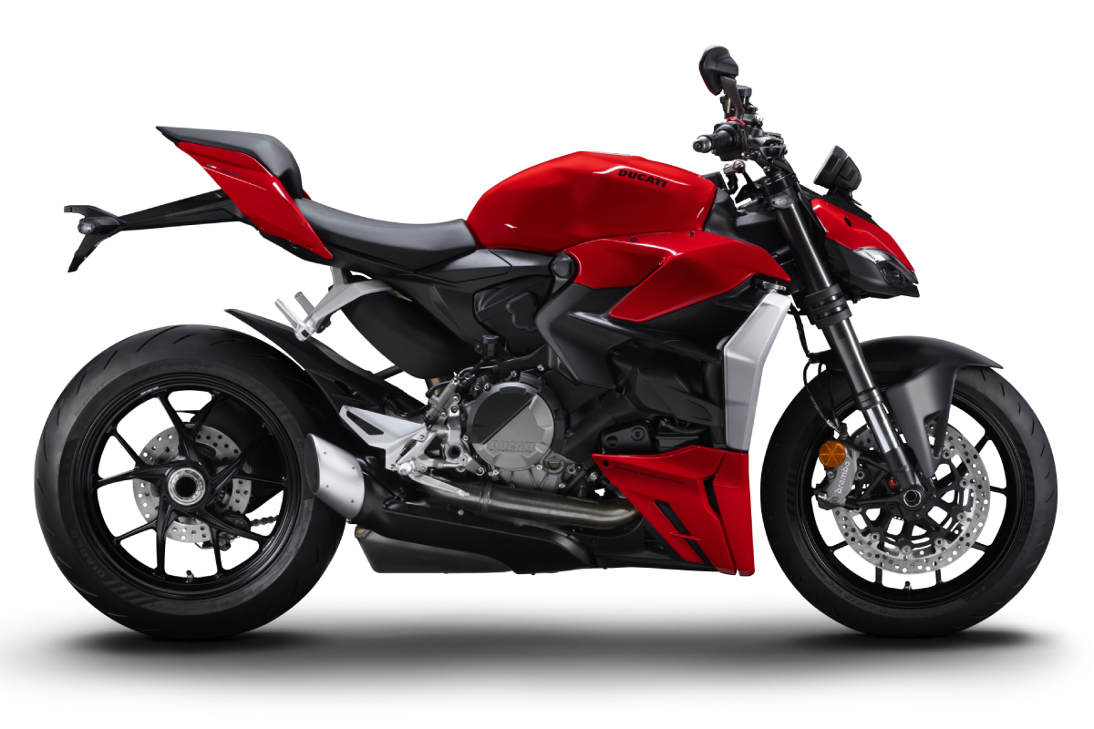 La nueva Ducati Streetfighter V2 vista desde el lado derecho