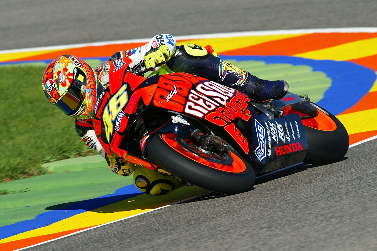 Rossi con la Honda en 2003