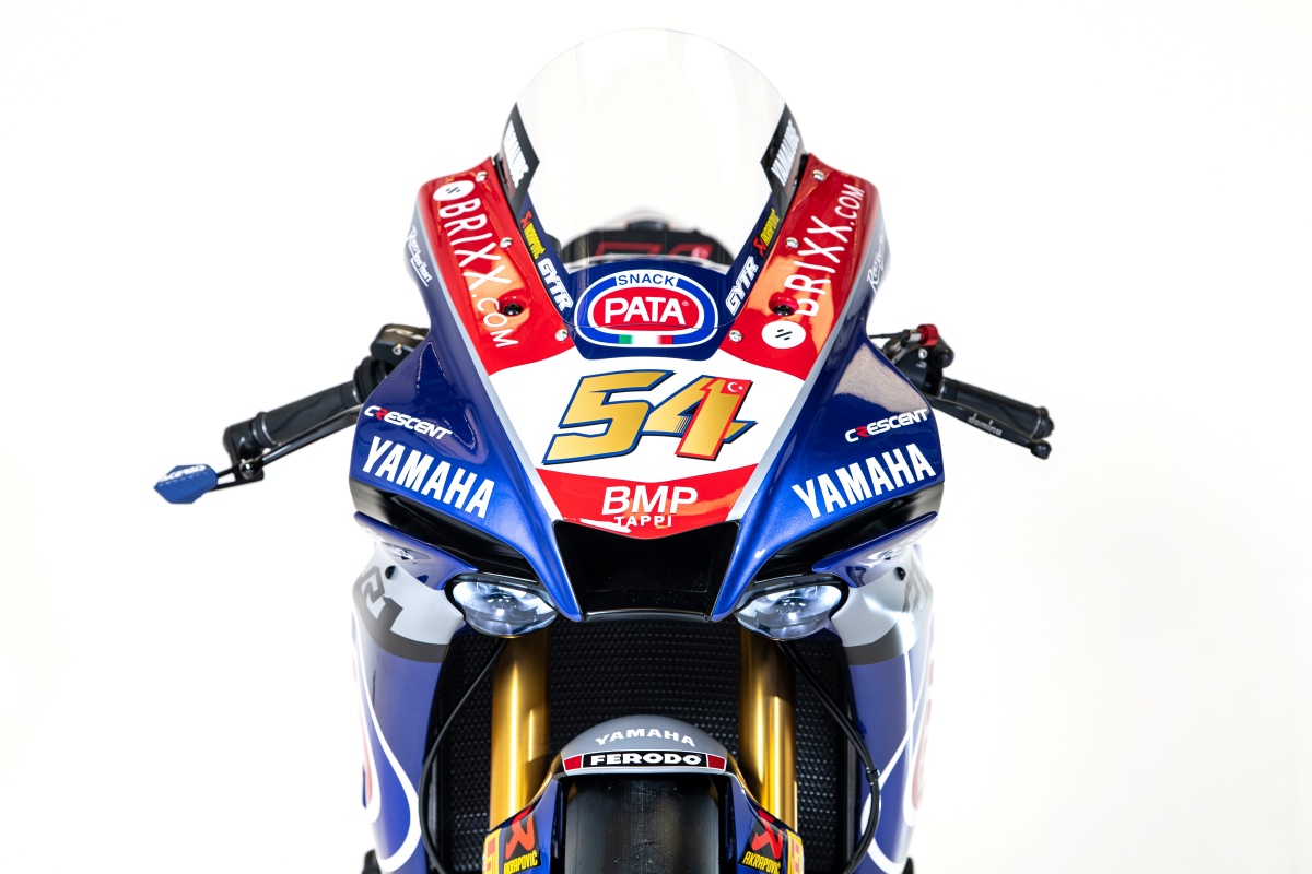 Frontal de la réplica de la Yamaha R1 de Toprak Razgatlıoğlu