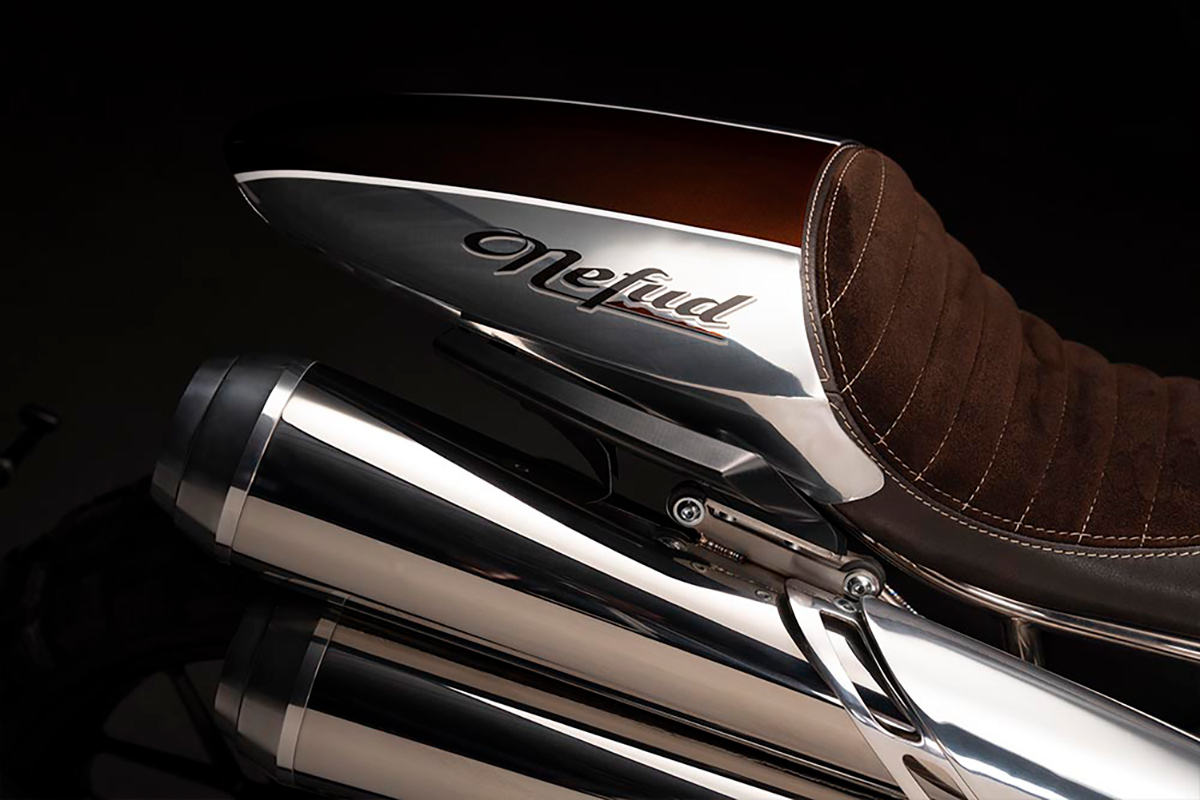 La nueva Brough Superior Lawrence Nefud cuenta con los tubos de escape colocados a la derecha