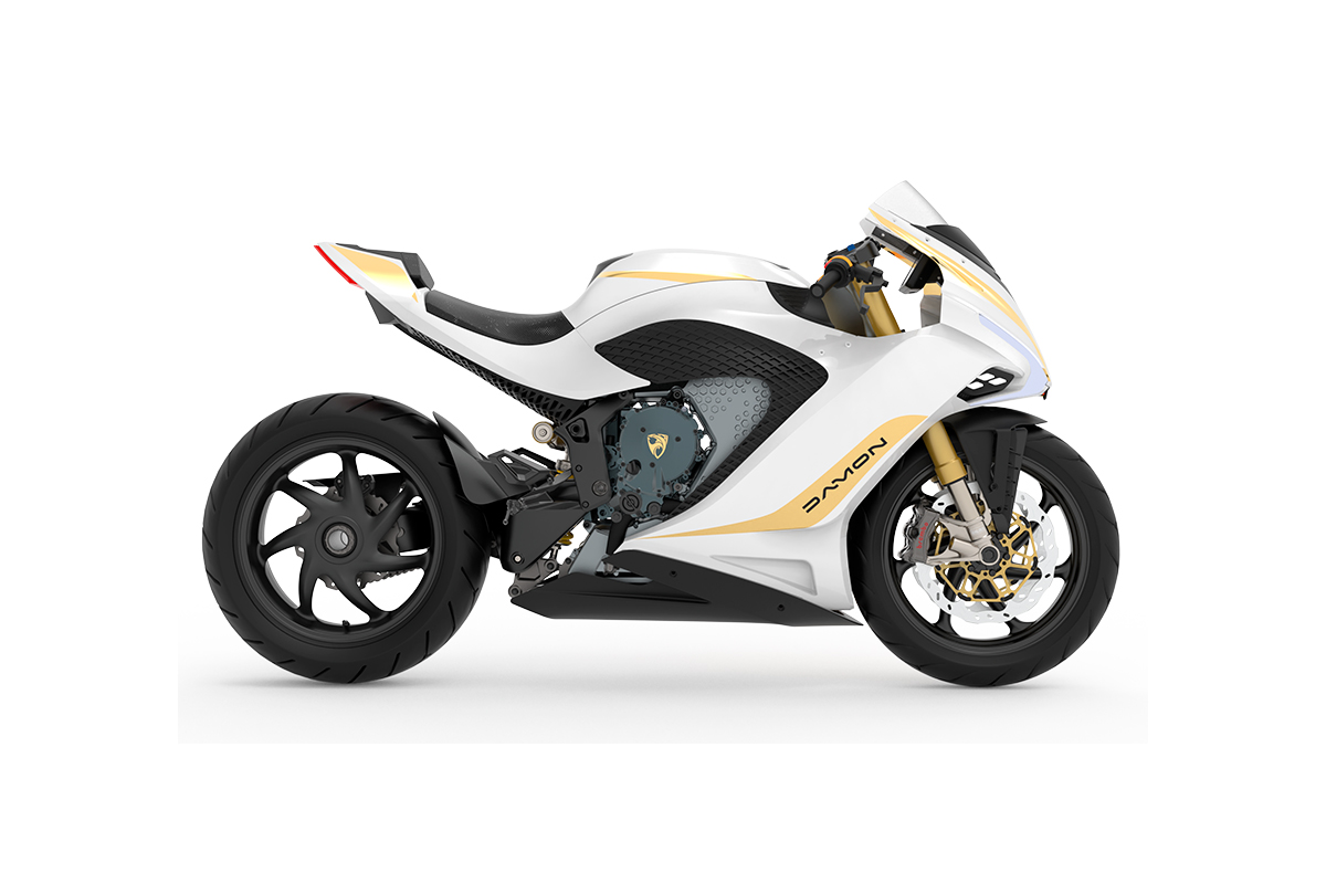 La moto eléctrica Damon Hypersport Premier, con 200 CV y 321 km/h de velocidad máxima