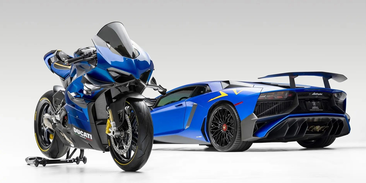 Los ojos se nos van detrás de esta Ducati Superleggera V4J, aunque tampoco le hacemos ascos al Lambo