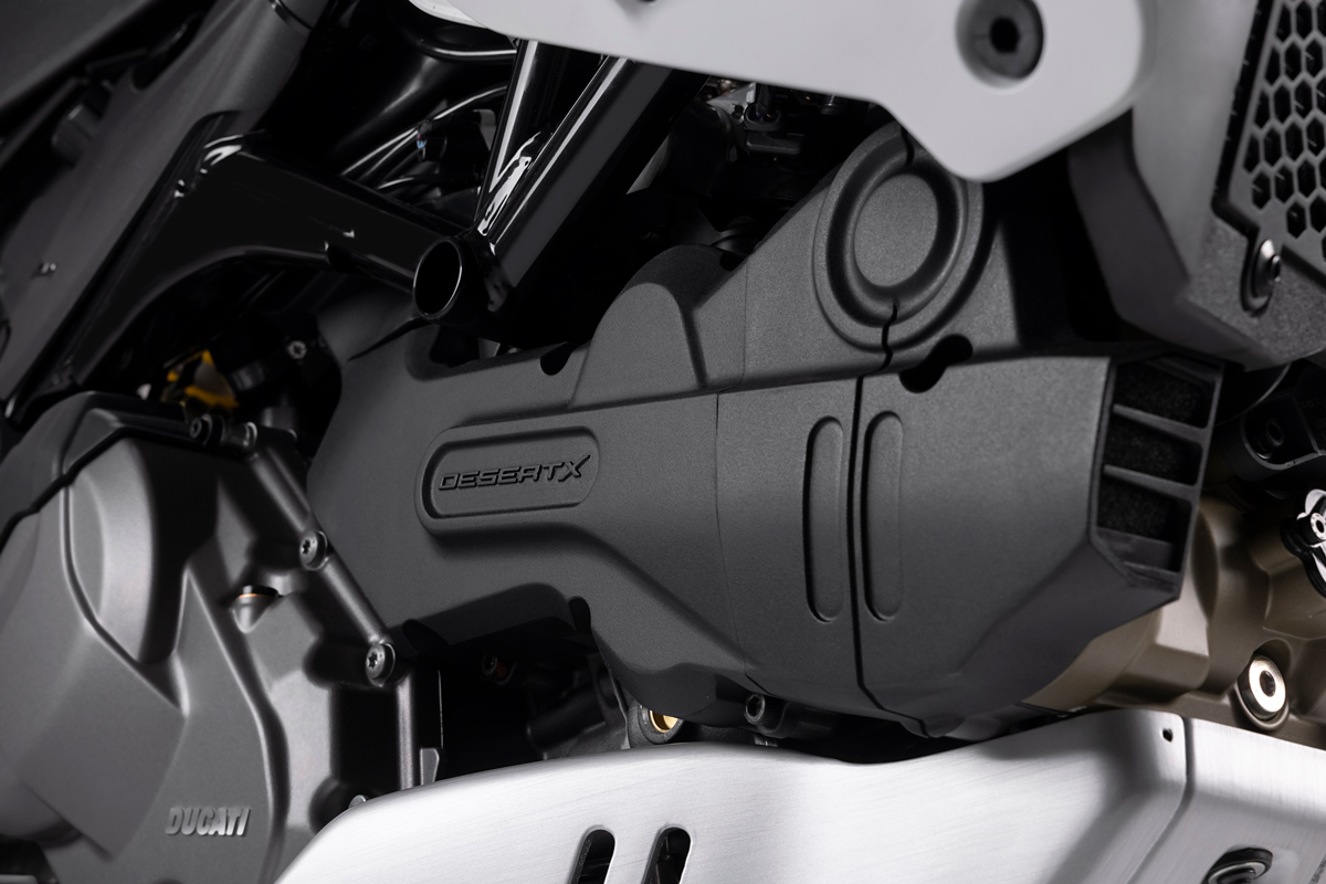 El motor de la nueva Ducati DesertX entrega 110 CV de potencia
