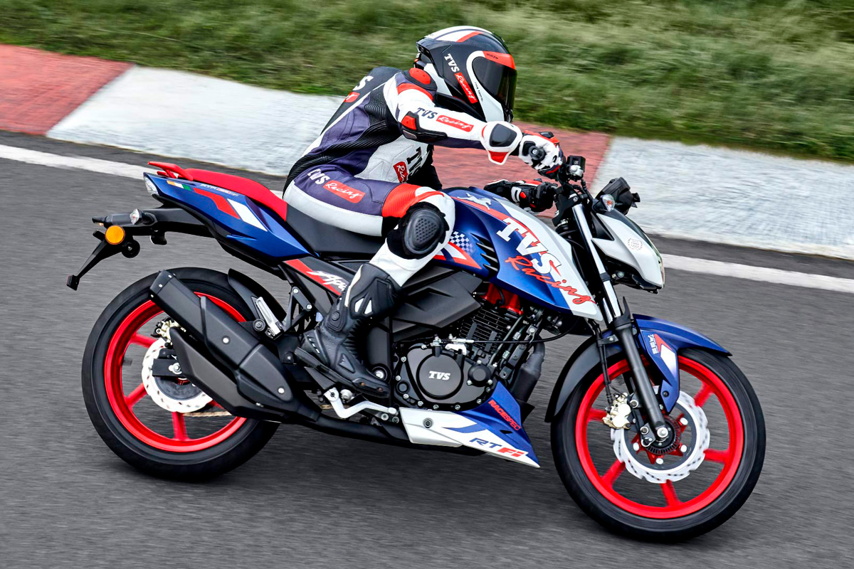 La nueva TVS Apache RTR 165 RP es la primera moto de la serie Race Performance