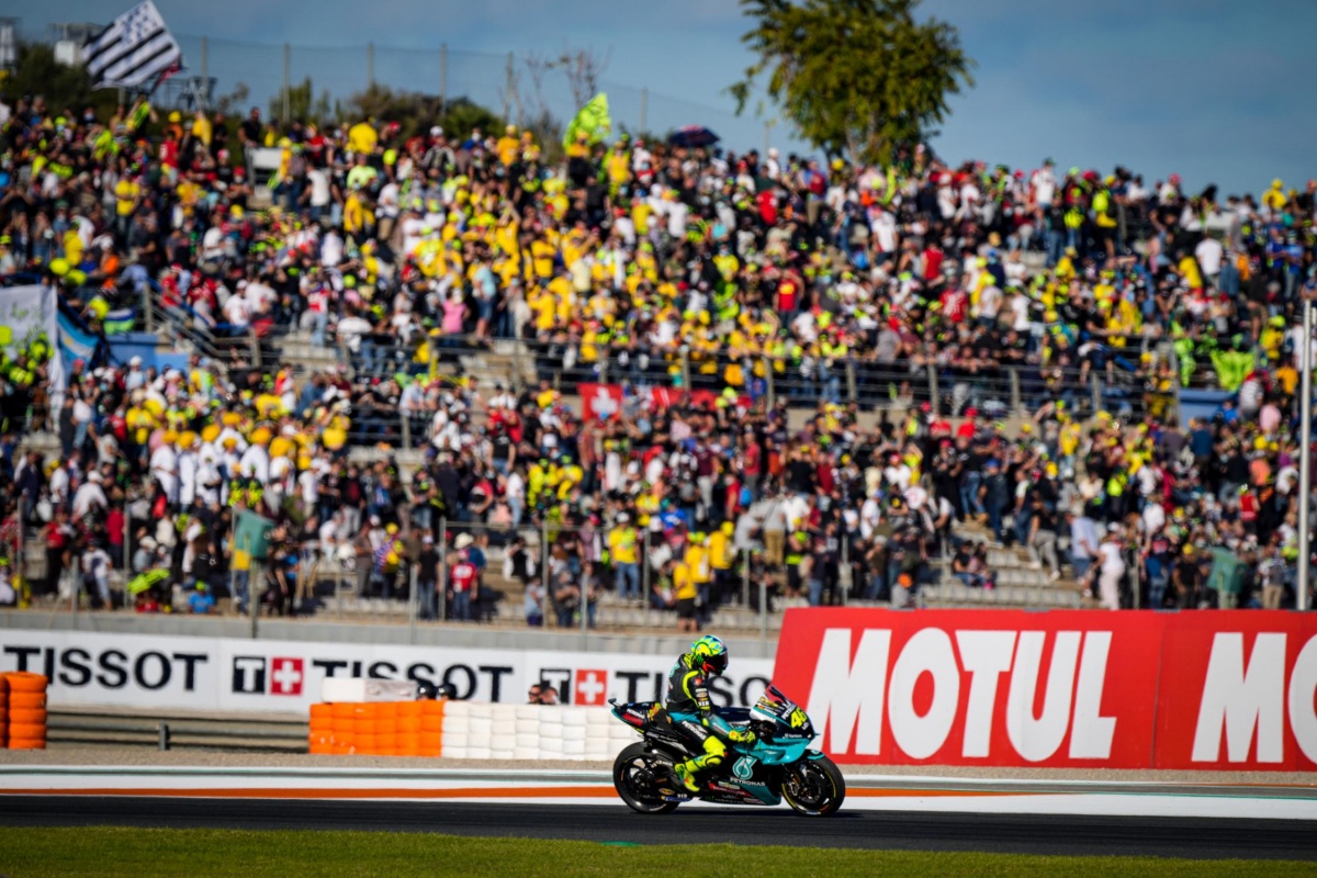 Valentino Rossi en su último GP en Valencia