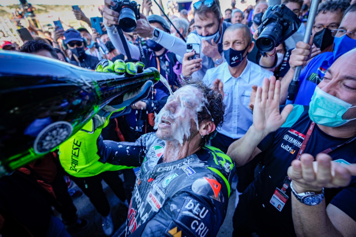 Valentino Rossi en su último GP en Valencia