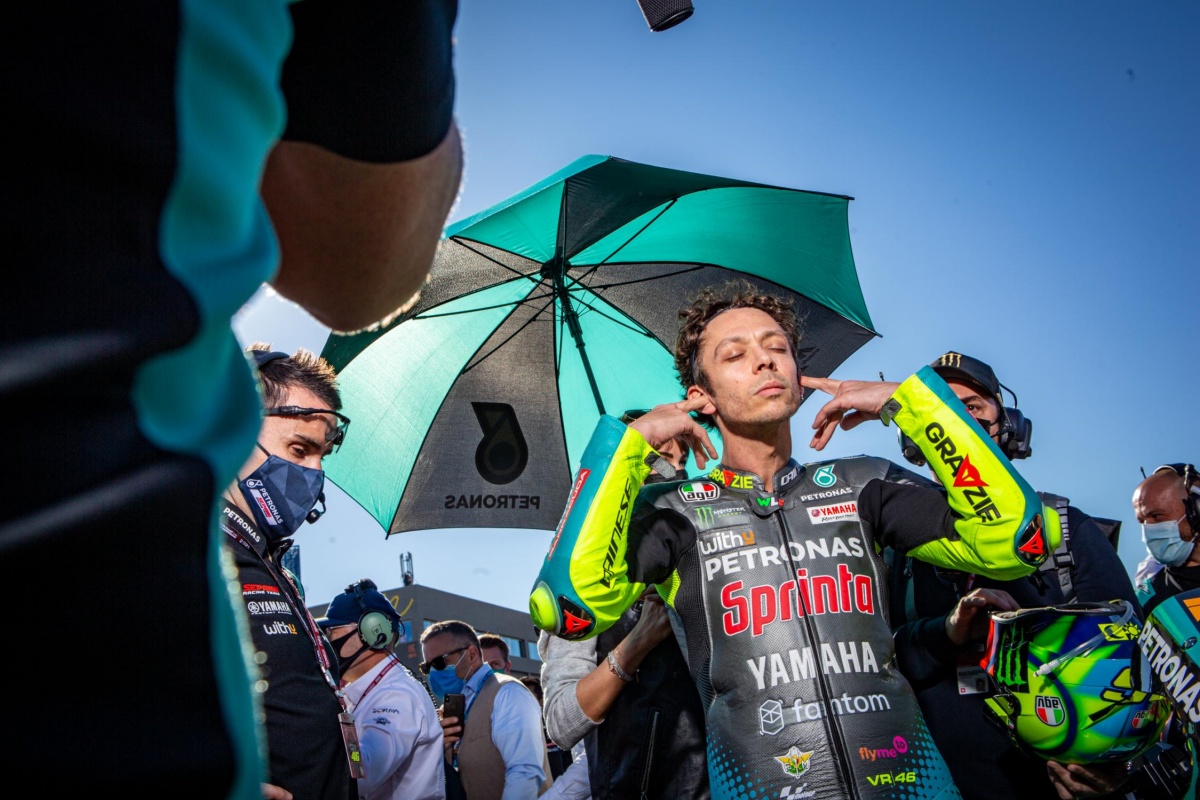 Valentino Rossi en su último GP en Valencia