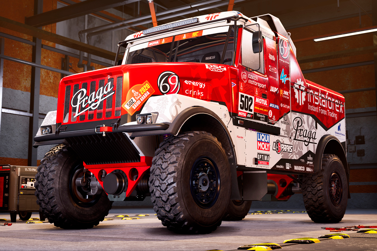 Los camiones Praga serán uno de los vehículos que podrás elegir en el videojuego del Dakar