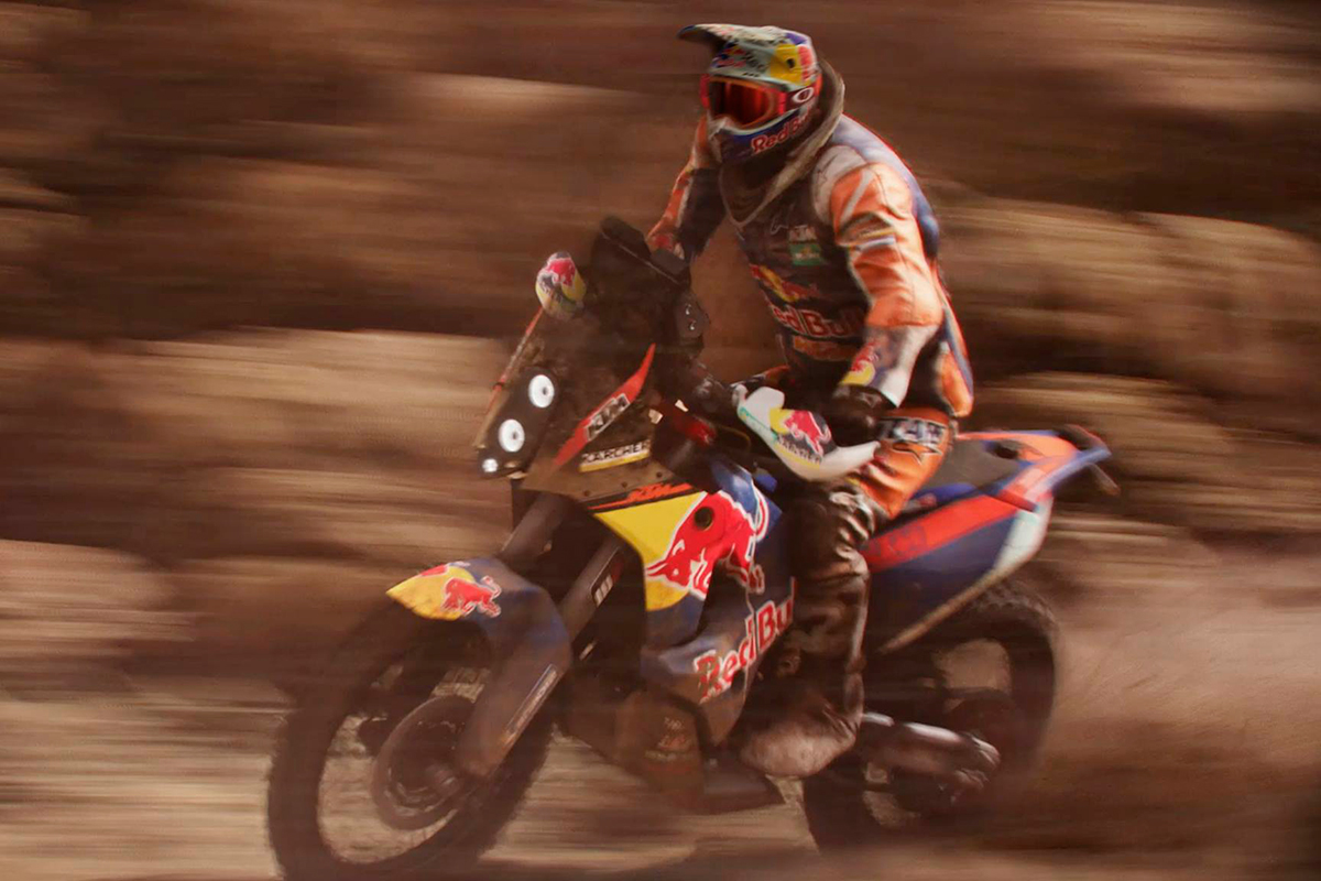 La KTM es una de las motos que podremos pilotar en el videojuego del Dakar