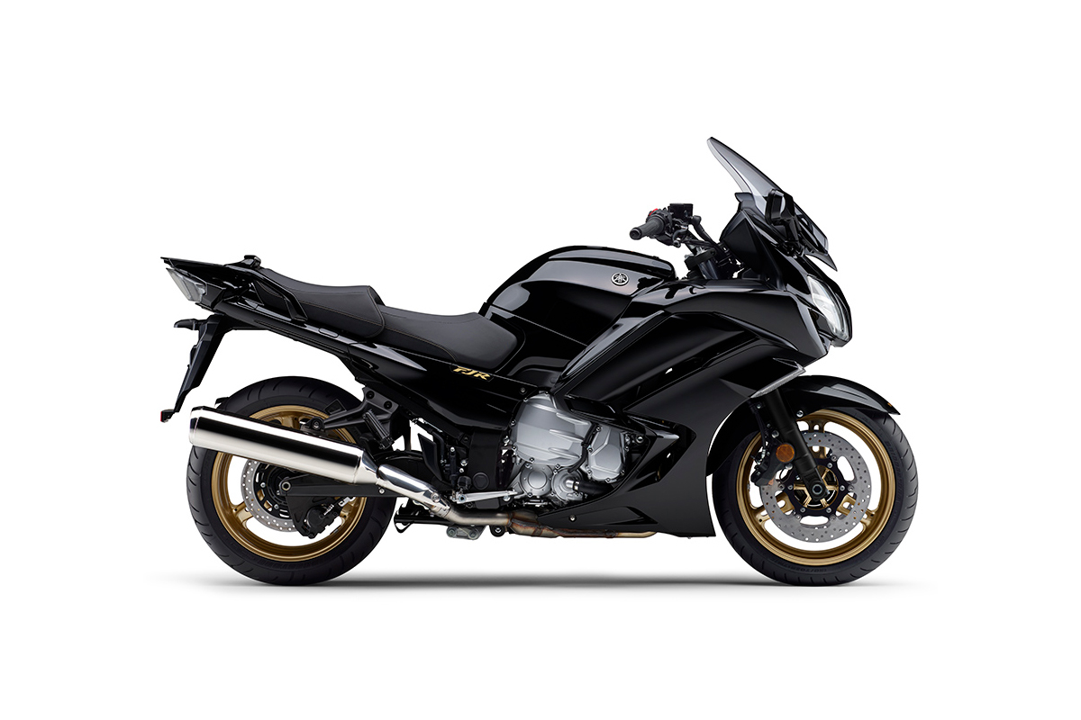Nueva Yamaha FJR1300 20 Aniversario vista desde la derecha