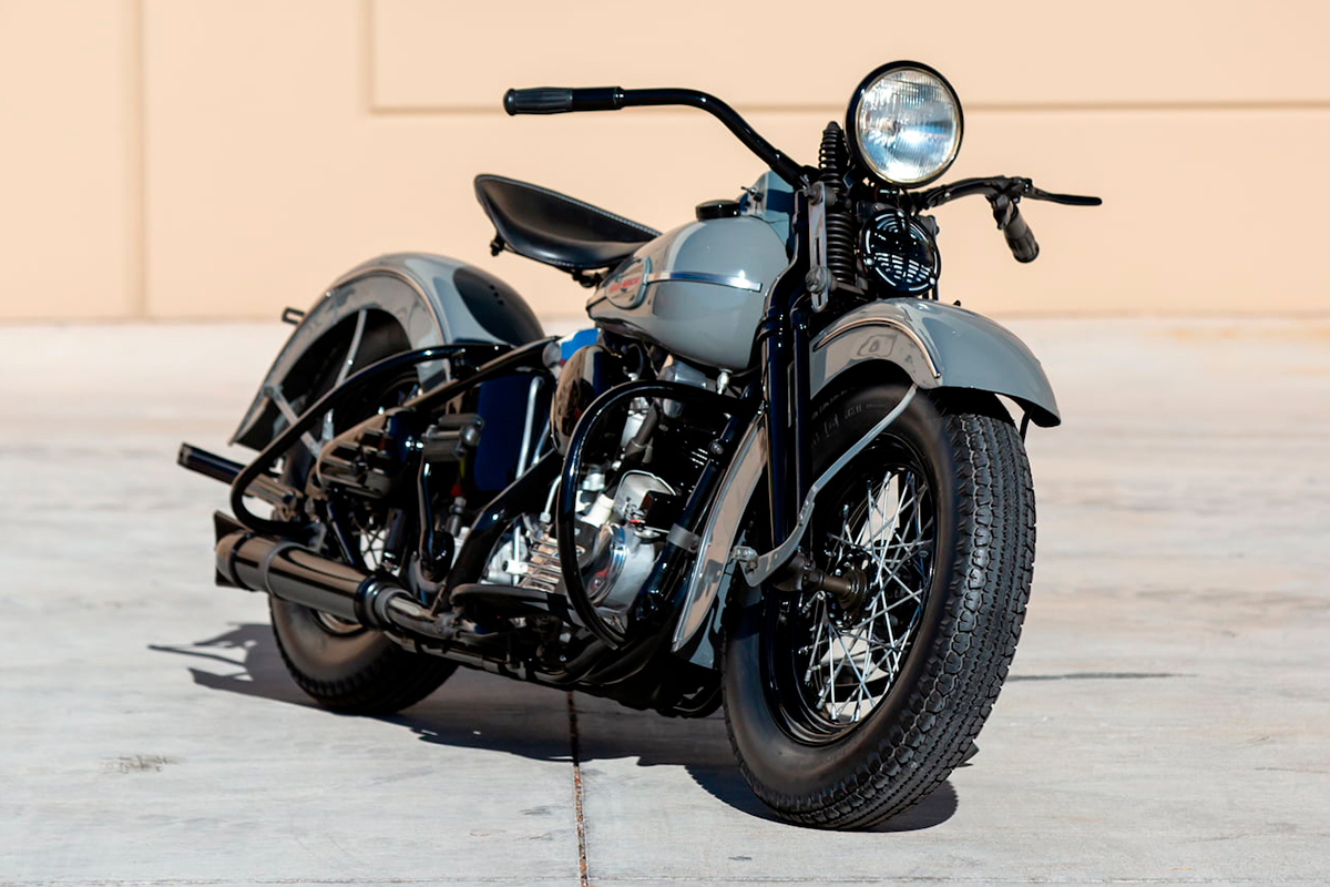 Esta Harley-Davidson E Model de 1943 fue vendida en mayo de 2021 por 220.000 dólares (194.000 euros)