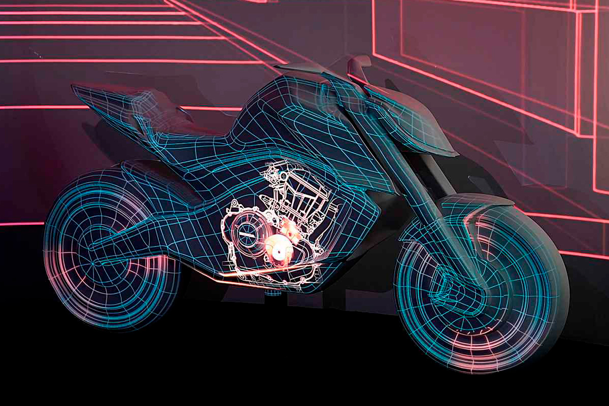 La maqueta de la futura Honda Hornet expuesta en el EICMA 2021