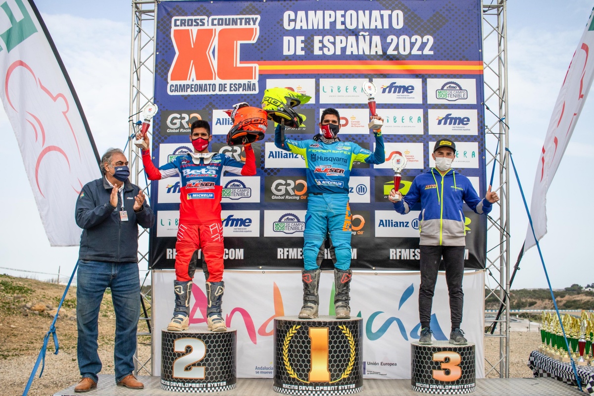 Podio de la primera prueba del Campeonato de España de Cross Country