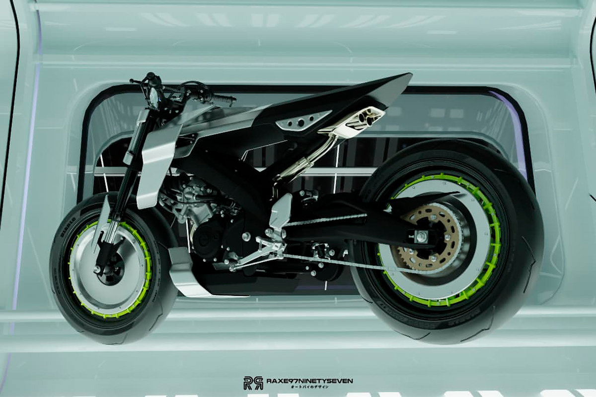 La nueva custom Yamaha XSR155 Modern Flattracker es un diseño realizado por ordenador