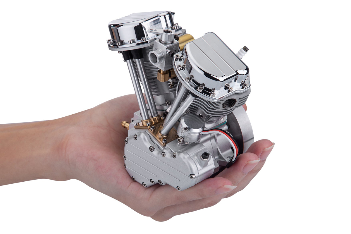 El mini motor de Harley-Davidson que cabe en la palma de tu mano