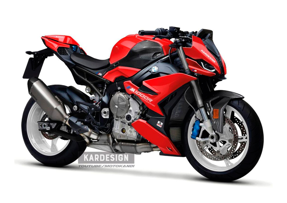 Nueva BMW M 1000 R diseñada por Kardesign en acabado rojo