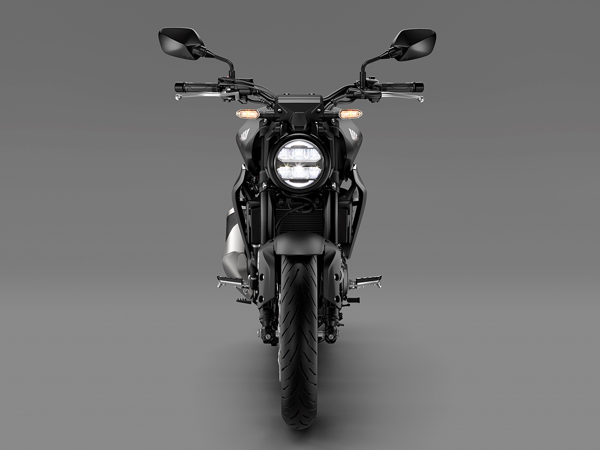 La nueva Honda CB300R 2022 vista de frente