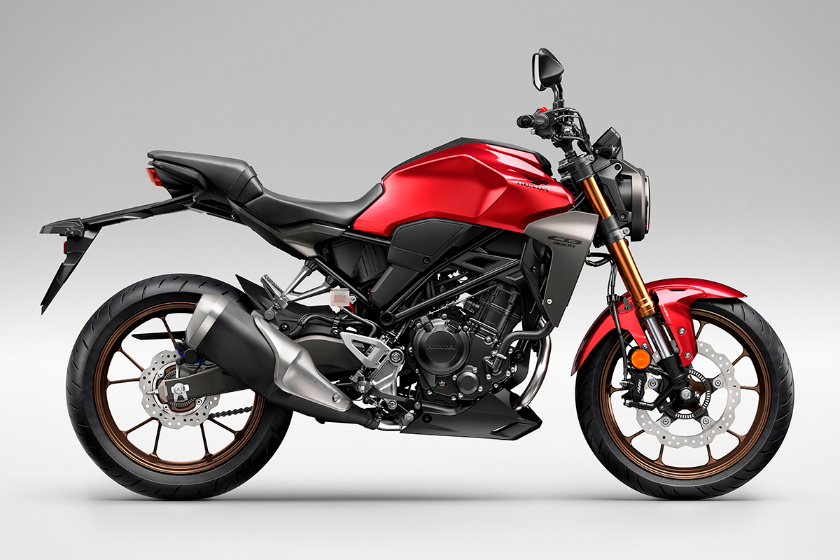 Nueva Honda CB300R 2022 en Rojo Candy Chromosphere