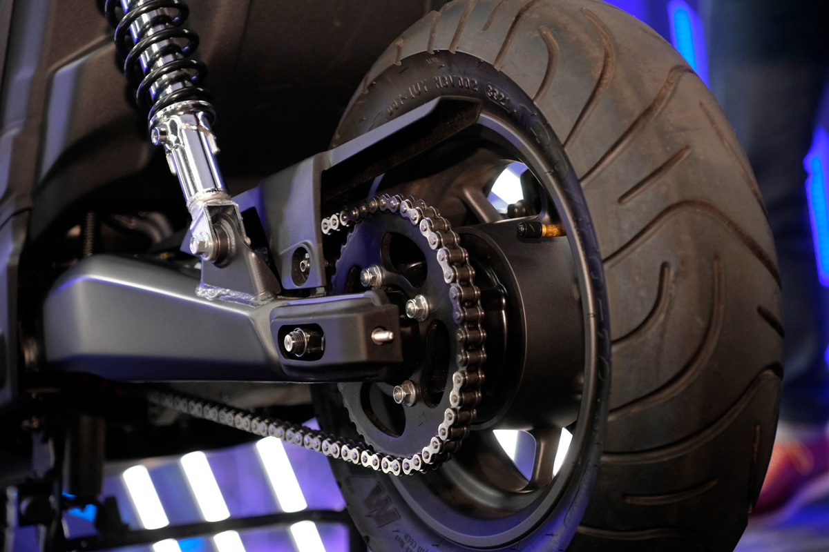 La transmisión del nuevo scooter eléctrico de Yamaha, el Yamaha EMF