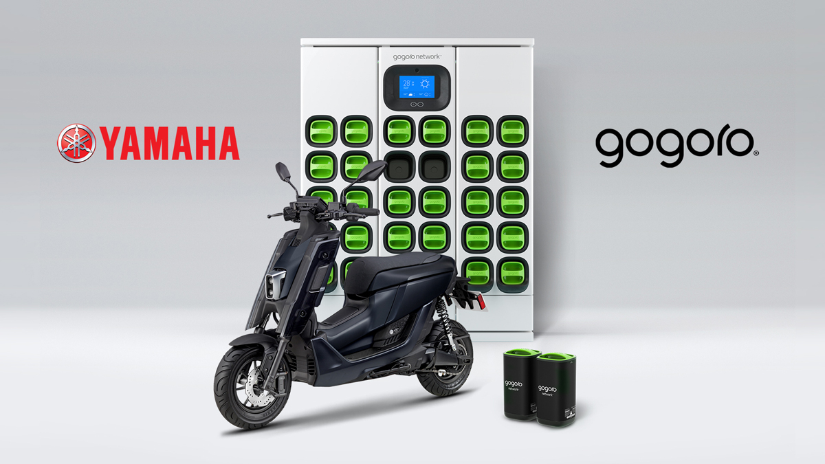 El sistema de intercambio de baterías de Gogoro es básico para el Yamaha EMF