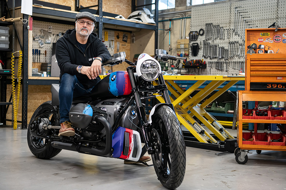 Oberdan Bezzi con la nueva y customizada BMW R 18 M
