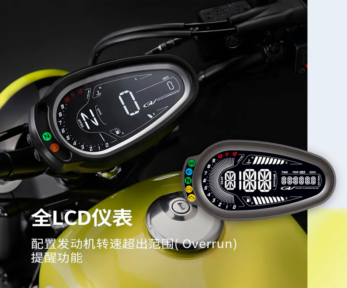 El panel de instrumentos de la nueva Hyosung GV300S 2022 será completamente digital