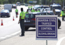 Control de la Guardia Civil en España