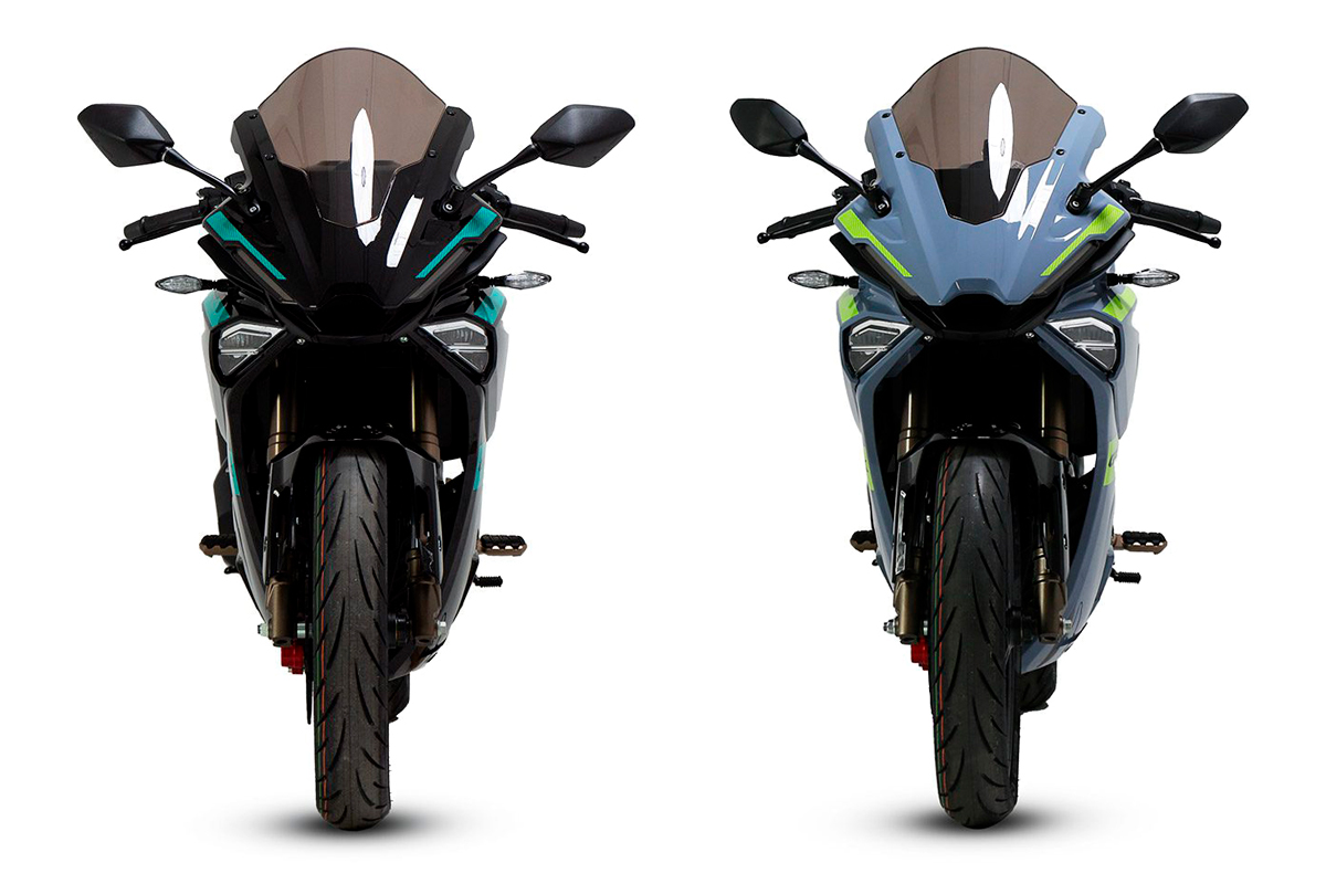 Vista frontal de la nueva Sinnis GPX 125