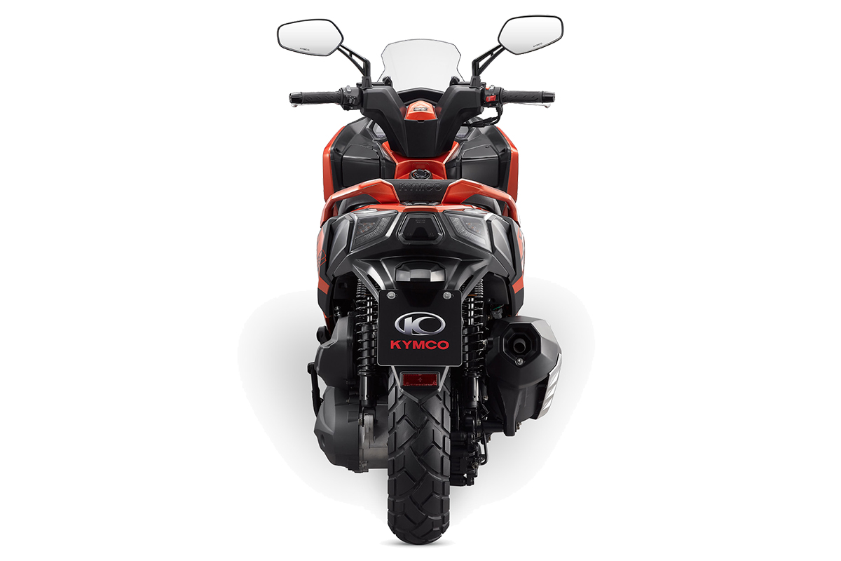El nuevo KYMCO DTX 350, por detrás