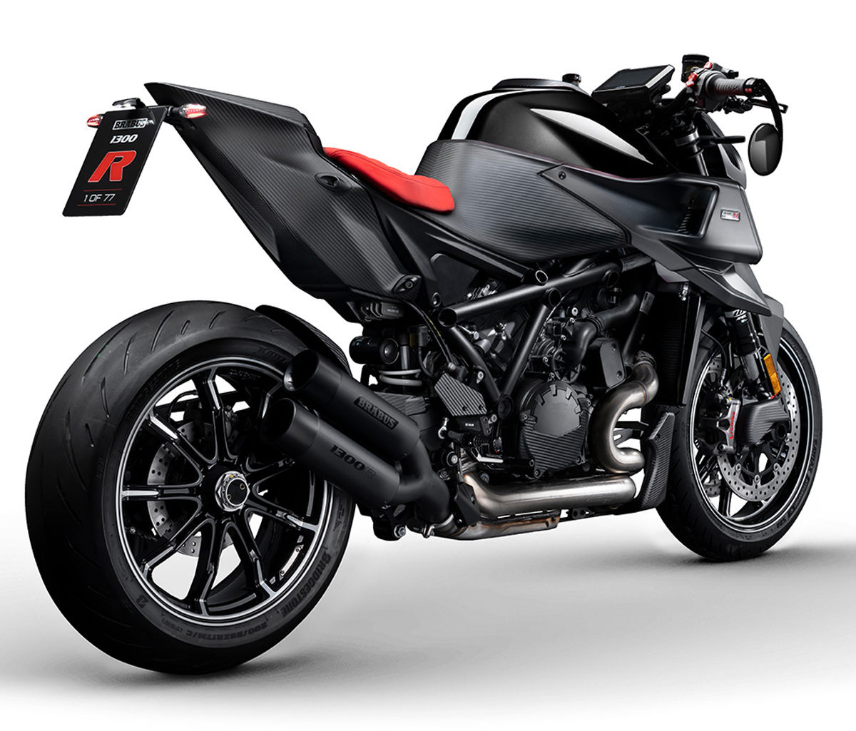 La nueva KTM Brabus 1300 R vista por detrás, puro espectáculo