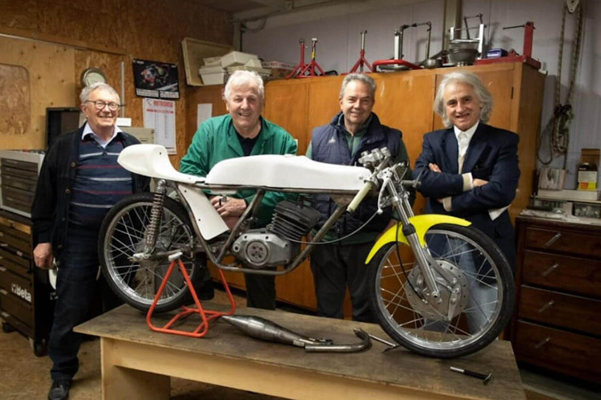 La primera moto de Fausto Gresini restaurada un año después de su marcha