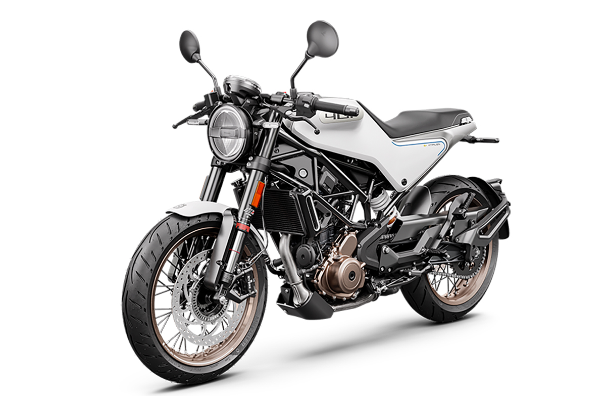 La Husqvarna Vitpilen 401 se renueva con un nuevo color blanco-grisáceo en 2022