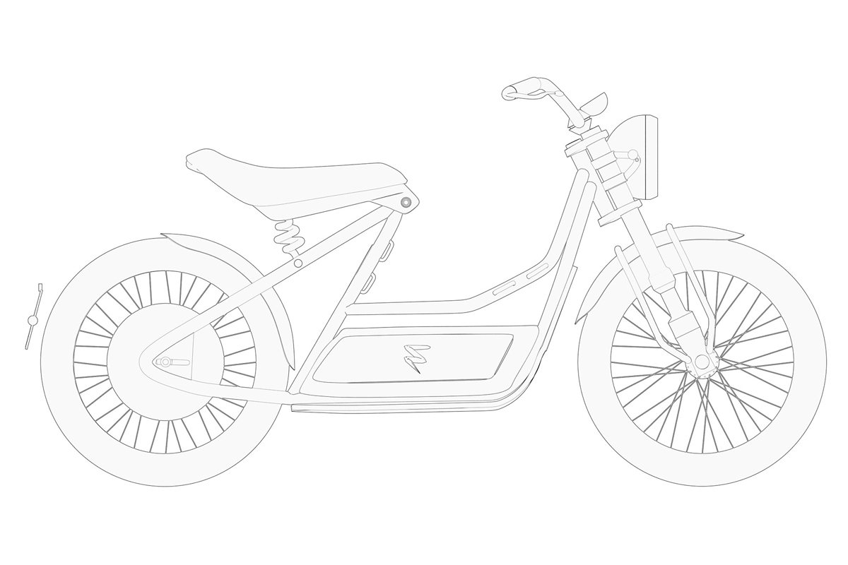 El primer mini scooter eléctrico patentado por Brixton tiene un diseño sencillo y original