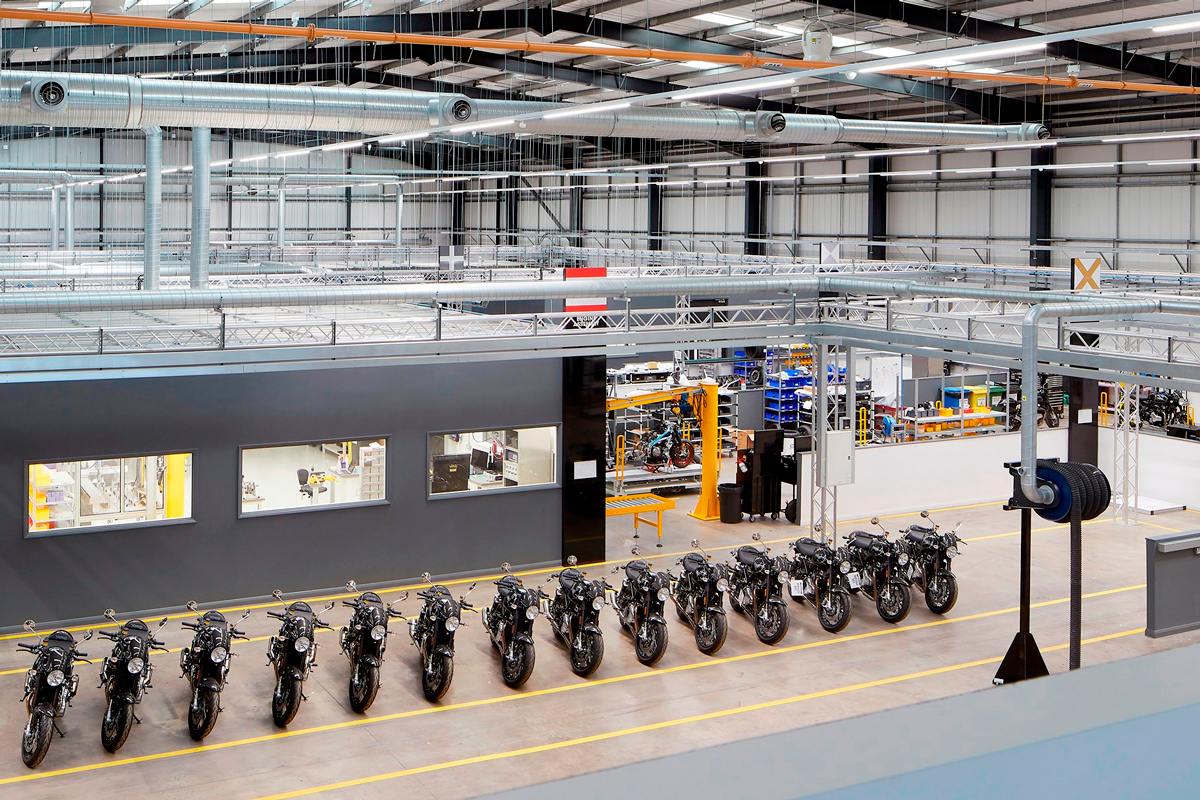 La renovada fábrica de Norton Motorcycles en Solihull (Reino Unido)