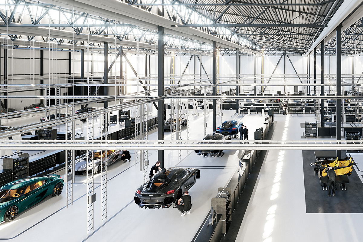 Un vistazo a la cadena de montaje de Koenigsegg en Suecia