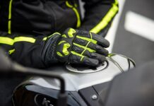 Seventy Degrees guantes SD-N47 de color amarillo y negro