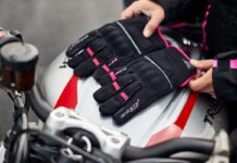 Seventy Degrees guantes SD-C45 rosa y negros