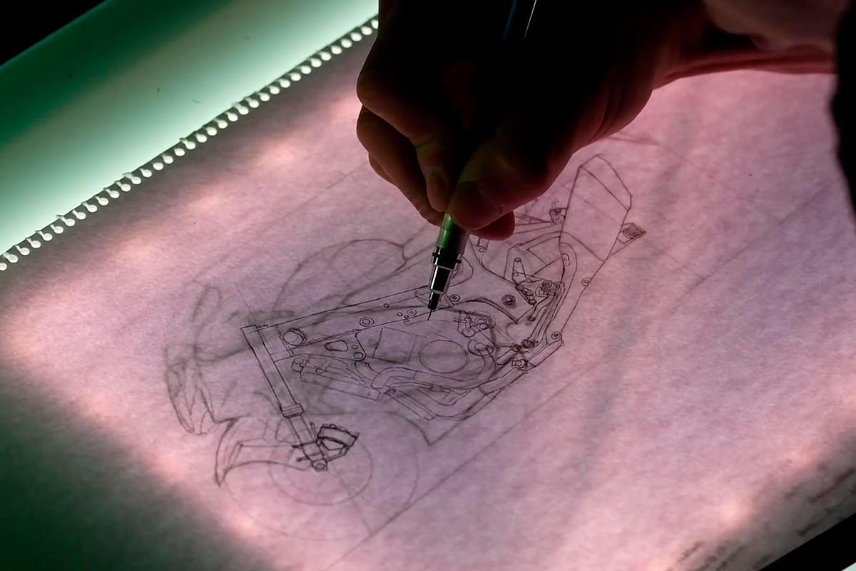 Pasando a limpio el dibujo de la Suzuki Hayabusa