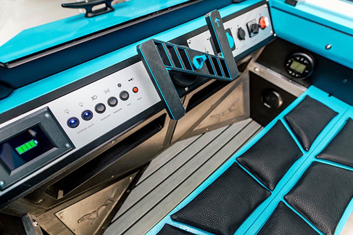Detalle del volante con forma de Z
